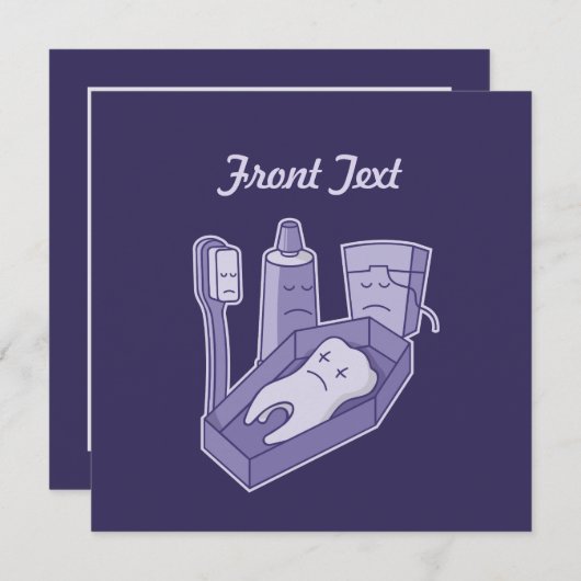 Tooth Funeral Kaart (Voorkant / Achterkant)