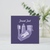 Tooth Funeral Kaart (Staand voorkant)
