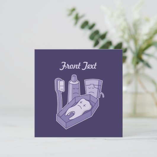 Tooth Funeral Kaart (Staand voorkant)