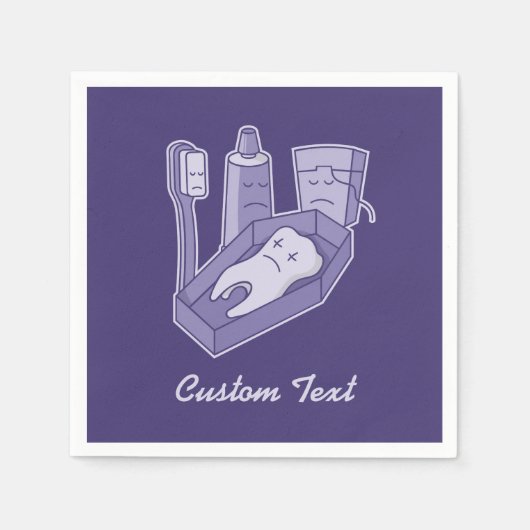 Tooth Funeral Paper Napkins Servet (Voorkant)