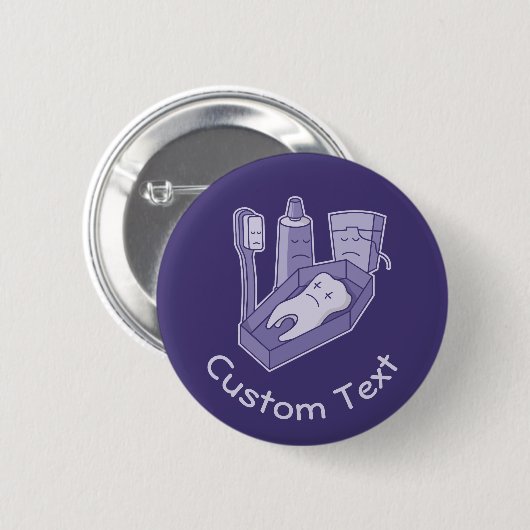 Tooth Funeral Pinback Button (Voorkant /achterkant)