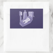 Tooth Funeral Rechthoekige Sticker (Tas)
