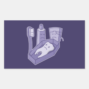 Tooth Funeral Rechthoekige Sticker