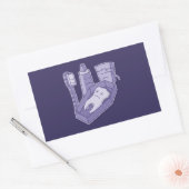 Tooth Funeral Rechthoekige Sticker (Envelop)