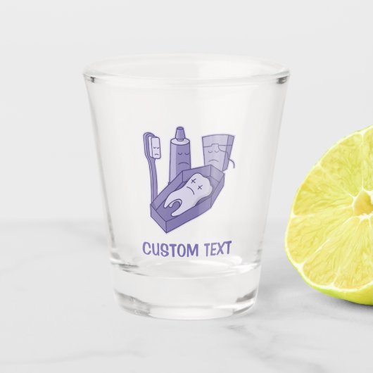 Tooth Funeral Shot Glas (Voorkant)