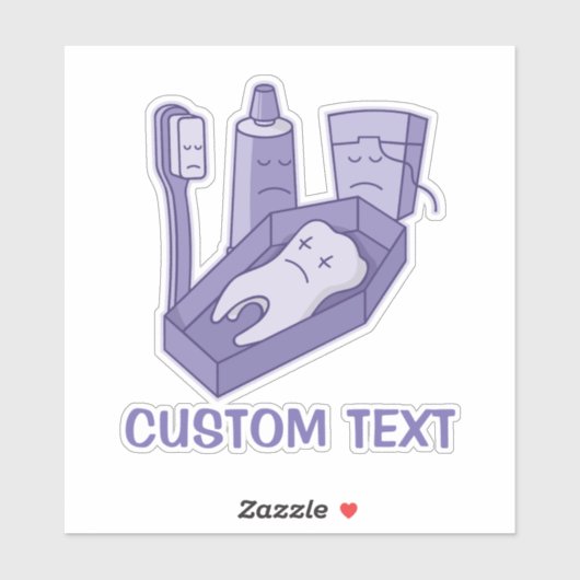 Tooth Funeral Sticker (Vel)