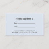 Tooth Heart Blue Shades Dentist Afsprakenkaartje (Achterkant)