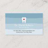 Tooth Heart Blue Shades Dentist Afsprakenkaartje (Voorkant)