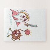 Tooth Hero vs Bacteria Monster Fun Dental Cartoon Legpuzzel (Horizontaal)