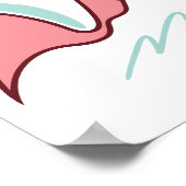 Tooth Hero vs Bacteria Monster Fun Dental Cartoon Poster (Hoek)