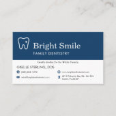 Tooth Icon Dental Appointment Reminder Visitekaartje (Voorkant)