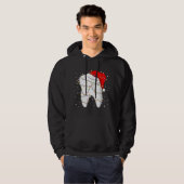 Tooth licht kerstkerstkersttentaal als hoodie (Voorkant volledig)