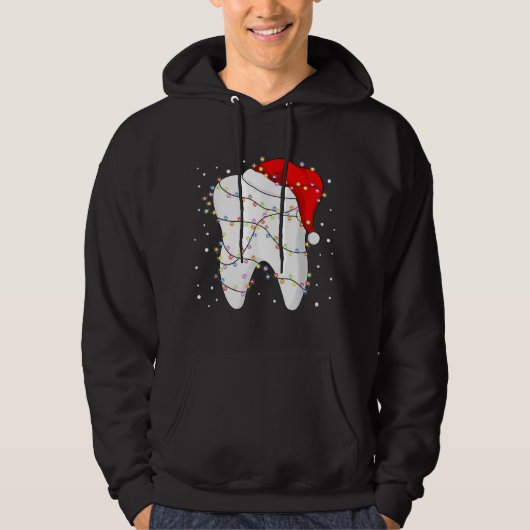Tooth licht kerstkerstkersttentaal als hoodie (Voorkant)