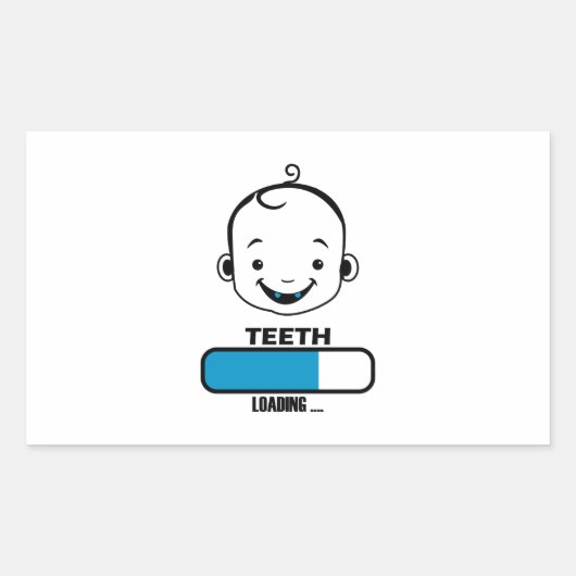 tooth loaded first lost baby child funny rechthoekige sticker (Voorkant)