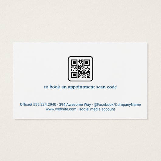 Tooth Logo | tandheelkundig beroep | Qr-code Visitekaartje (Achterkant)