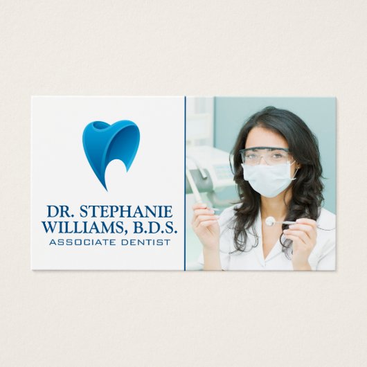 Tooth Logo | tandheelkundig beroep | Qr-code Visitekaartje (Voorkant)