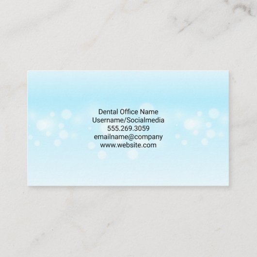 Tooth Logo | tandheelkundig beroep Visitekaartje (Achterkant)