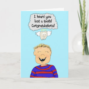 Tooth Lost Boy Congratulations Paper Card Kaart