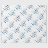 Tooth Mascot Character Cadeaupapier (Vlak)