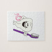 Tooth met penseel legpuzzel (Horizontaal)