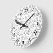 Tooth O'Clock Classic Roman Numerals Ronde Klok (Hoek)