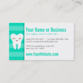 Tooth-patroon - Blauwgroen aangepaste Visitekaartj Visitekaartje (Achterkant)