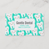 Tooth-patroon - Blauwgroen aangepaste Visitekaartj Visitekaartje (Voorkant)