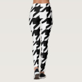Tooth Pattern tegen zwarte en witte honden Leggings (Achterkant)
