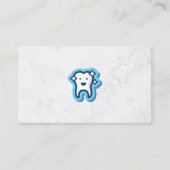 Tooth-pictogram | Achtergrond lederen marmer Visitekaartje (Voorkant)