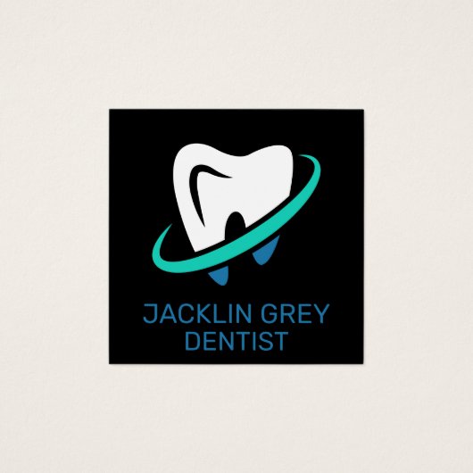 Tooth-pictogram Vierkante Visitekaartjes (Voorkant)