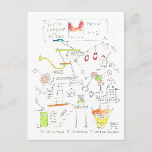 Tooth Pulling Briefkaart (Voorkant)