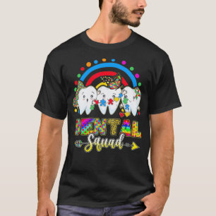 Tooth Puzzle Autism Day Dental Squad dragon ball z T-shirt
