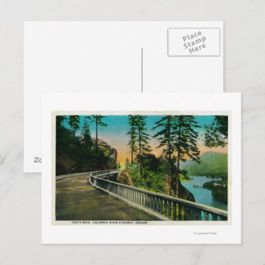 Tooth Rock op Columbia RiverColumbia, OF Briefkaart (Voorkant / Achterkant)