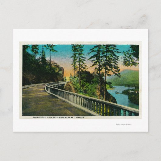 Tooth Rock op Columbia RiverColumbia, OF Briefkaart (Voorkant)