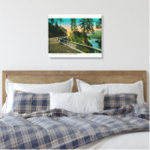 Tooth Rock op Columbia RiverColumbia, OF Canvas Afdruk (Insitu (Slaapkamer))