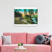 Tooth Rock op Columbia RiverColumbia, OF Canvas Afdruk (Insitu (Woonkamer))