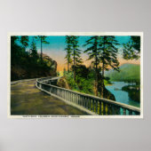 Tooth Rock op Columbia RiverColumbia, OF Poster (Voorkant)