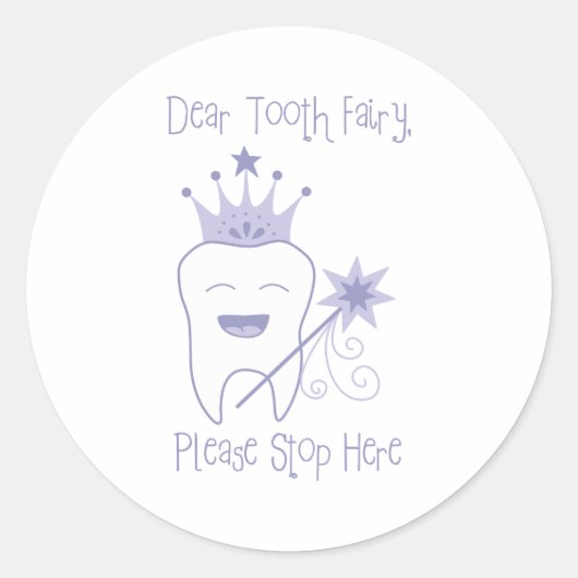 Tooth Ronde Sticker (Voorkant)