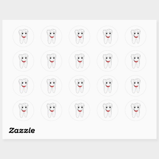 Tooth Ronde Sticker (Vel)