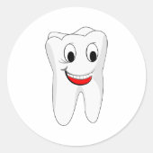 Tooth Ronde Sticker (Voorkant)