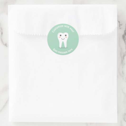 Tooth Ronde Sticker (Tas)
