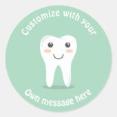 Tooth Ronde Sticker (Voorkant)