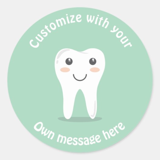 Tooth Ronde Sticker (Voorkant)