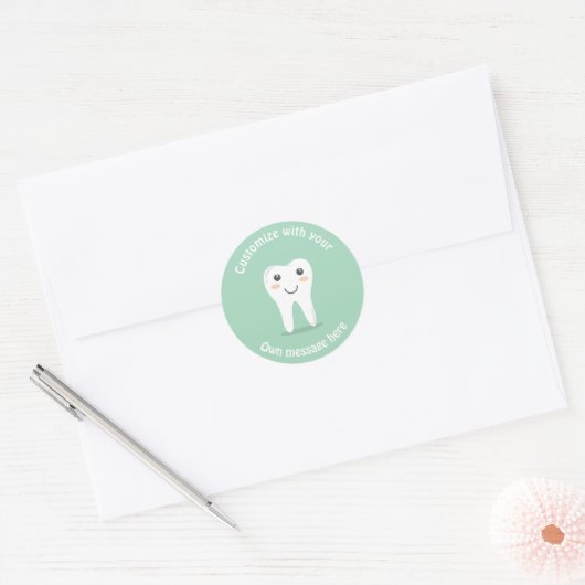 Tooth Ronde Sticker (Envelop)