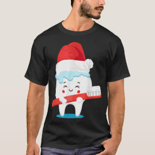 Tooth Santa Kerstmis XMas Dental Assistant H T-shirt