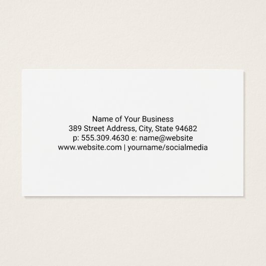 Tooth Shield | Dentist Kantoor Visitekaartje (Achterkant)