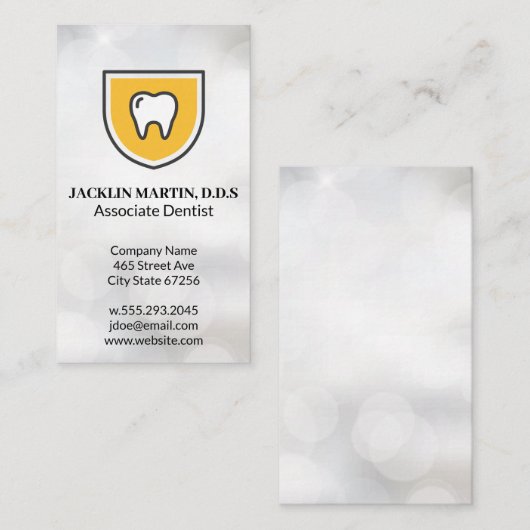 Tooth Shield | Dentist Logo Visitekaartje (Voorkant / Achterkant)