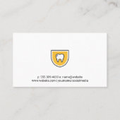 Tooth Shield-pictogram | Dentist Kantoor Visitekaartje (Achterkant)