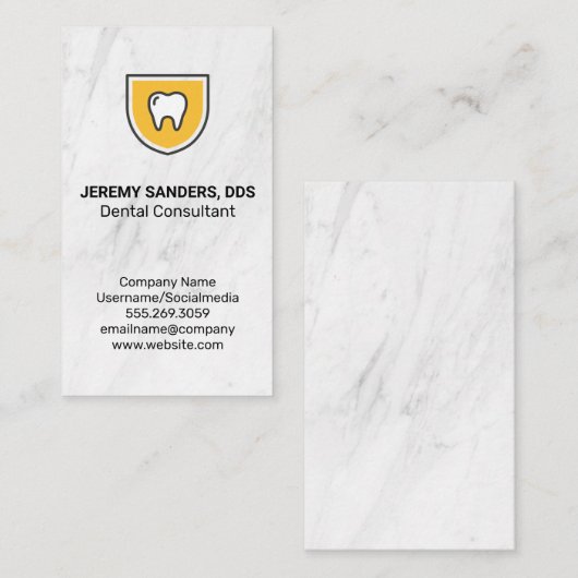 Tooth Shield-pictogram Visitekaartje (Voorkant / Achterkant)