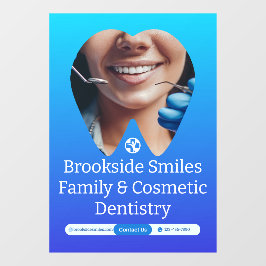 Tooth Smile Huge van Dentist Clinic Patient Raamsticker